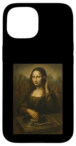 Mona Lisa DJ Plattenspieler Kopfhörer Musikliebhaber Hülle für iPhone 15 Mona Lisa DJ Plattenspieler Kopfhörer Musikliebhaber Hülle für iPhone 15 von Mix Web Shop - Mona Lisa