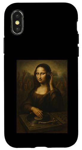 Mona Lisa DJ Plattenspieler Kopfhörer Musikliebhaber Hülle für iPhone X/XS Mona Lisa DJ Plattenspieler Kopfhörer Musikliebhaber Hülle für iPhone X/XS von Mix Web Shop - Mona Lisa