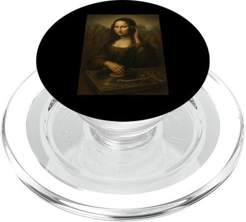 Mona Lisa DJ Plattenspieler Kopfhörer Musikliebhaber PopSockets PopGrip für MagSafe Mona Lisa DJ Plattenspieler Kopfhörer Musikliebhaber PopSockets PopGrip für MagSafe von Mix Web Shop - Mona Lisa
