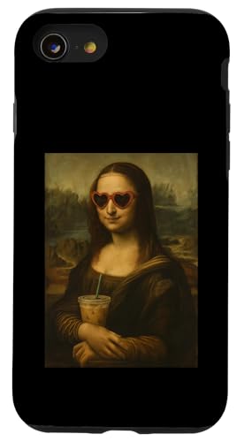 Mona Lisa Eiskaffee Herz Augen lustige Neuheit Hülle für iPhone SE (2020) / 7 / 8 von Mix Web Shop - Mona Lisa