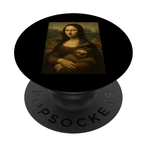 Mona Lisa Faultier, lustig, Kunst, cooler Stil PopSockets Klebender PopGrip Mona Lisa Faultier, lustig, Kunst, cooler Stil PopSockets Klebender PopGrip von Mix Web Shop - Mona Lisa
