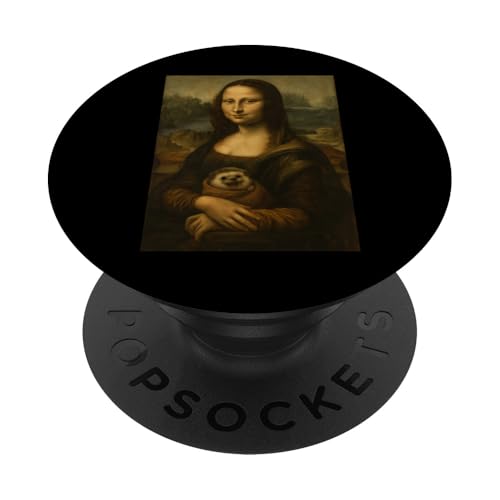 Mona Lisa Igel Parodie Spaß Einzigartige Kunst PopSockets Klebender PopGrip von Mix Web Shop - Mona Lisa