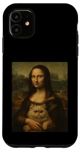 Mona Lisa Perserkatze Lustige Renaissance Malerei Kunst Hülle für iPhone 11 von Mix Web Shop - Mona Lisa