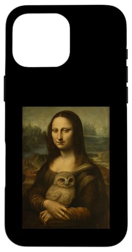 Mona Lisa mit Eule - Renaissance Art Parodie Hülle für iPhone 16 Pro Max Mona Lisa mit Eule - Renaissance Art Parodie Hülle für iPhone 16 Pro Max von Mix Web Shop - Mona Lisa
