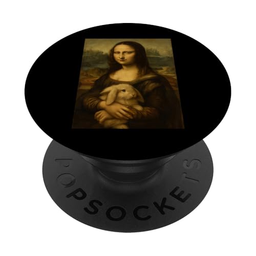 Mona Lisa mit Kaninchen - Lustiger Kunstgeschichtsklassiker PopSockets Klebender PopGrip Mona Lisa mit Kaninchen - Lustiger Kunstgeschichtsklassiker PopSockets Klebender PopGrip von Mix Web Shop - Mona Lisa