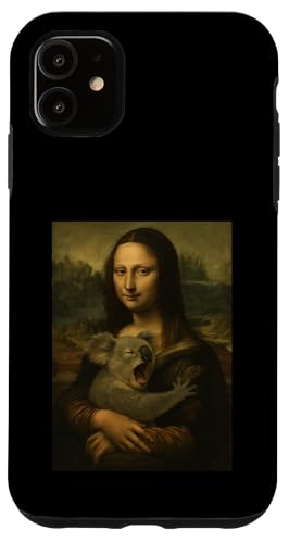 Mona Lisa mit Koalabär, humorvolle Kunst, Hülle für iPhone 11 von Mix Web Shop - Mona Lisa