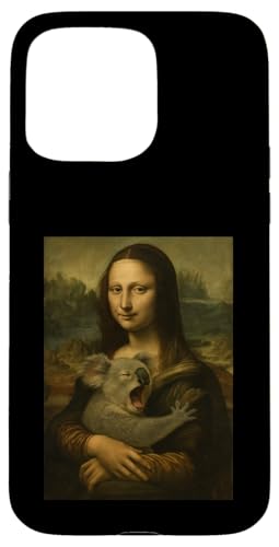 Mona Lisa mit Koalabär, humorvolle Kunst, Hülle für iPhone 15 Pro Max von Mix Web Shop - Mona Lisa