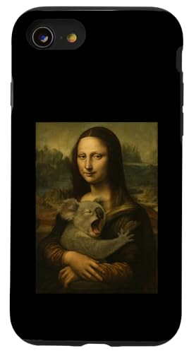 Mona Lisa mit Koalabär, humorvolle Kunst, Hülle für iPhone SE (2020) / 7 / 8 von Mix Web Shop - Mona Lisa