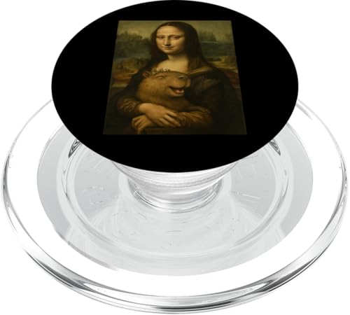 Mona Lisa mit einem Capybara-Porträtgemälde PopSockets PopGrip für MagSafe Mona Lisa mit einem Capybara-Porträtgemälde PopSockets PopGrip für MagSafe von Mix Web Shop - Mona Lisa