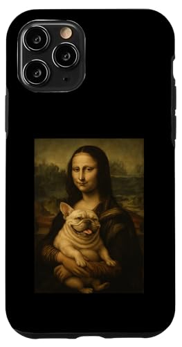 Mona Lisa und Bulldog - Renaissance Art Parodie Hülle für iPhone 11 Pro von Mix Web Shop - Mona Lisa
