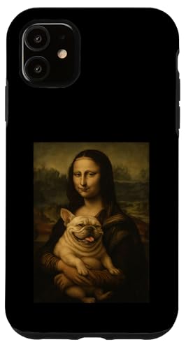 Mona Lisa und Bulldog - Renaissance Art Parodie Hülle für iPhone 11 von Mix Web Shop - Mona Lisa