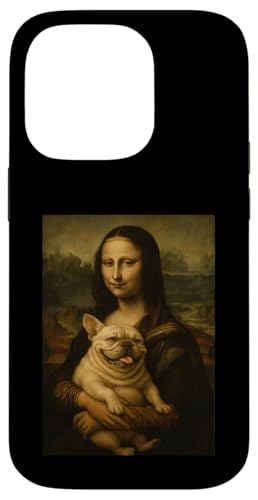 Mona Lisa und Bulldog - Renaissance Art Parodie Hülle für iPhone 14 Pro von Mix Web Shop - Mona Lisa