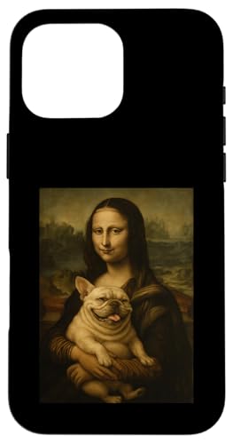 Mona Lisa und Bulldog - Renaissance Art Parodie Hülle für iPhone 16 Pro Max Mona Lisa und Bulldog - Renaissance Art Parodie Hülle für iPhone 16 Pro Max von Mix Web Shop - Mona Lisa