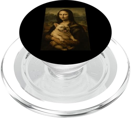 Mona Lisa und Bulldog - Renaissance Art Parodie PopSockets PopGrip für MagSafe von Mix Web Shop - Mona Lisa