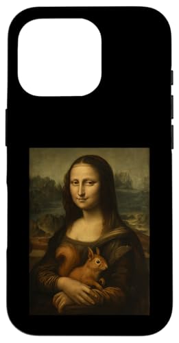Mona Lisa und Eichhörnchen Art Lustige Kunst-Parodie Hülle für iPhone 16 Pro von Mix Web Shop - Mona Lisa