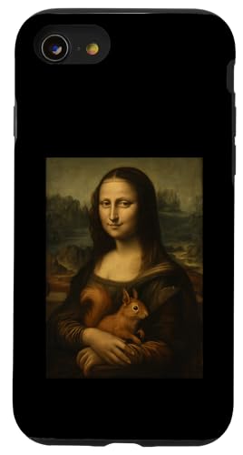 Mona Lisa und Eichhörnchen Art Lustige Kunst-Parodie Hülle für iPhone SE (2020) / 7 / 8 von Mix Web Shop - Mona Lisa