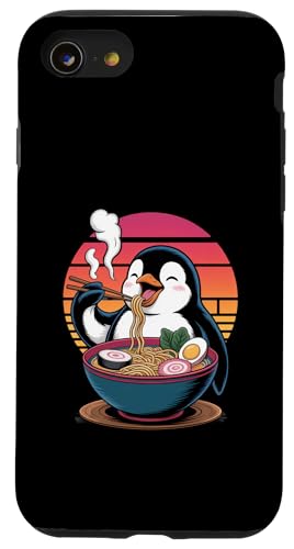Entzückender Kawaii-Pinguin genießt japanische Ramen-Nudeln Hülle für iPhone SE (2020) / 7 / 8 von Mix Web Shop - Ramen