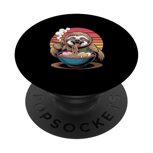 Entzückendes Kawaii-Faultier-Genuss japanischer Ramen PopSockets Klebender PopGrip Entzückendes Kawaii-Faultier-Genuss japanischer Ramen PopSockets Klebender PopGrip von Mix Web Shop - Ramen