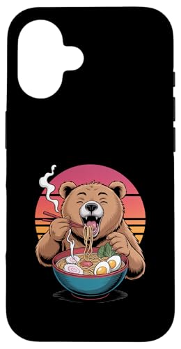 Kawaii-Bär genießt Ramen-Nudeln Hülle für iPhone 16 Kawaii-Bär genießt Ramen-Nudeln Hülle für iPhone 16 von Mix Web Shop - Ramen