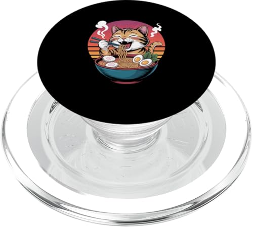 Kawaii Katze frisst japanische Ramen-Nudeln PopSockets PopGrip für MagSafe Kawaii Katze frisst japanische Ramen-Nudeln PopSockets PopGrip für MagSafe von Mix Web Shop - Ramen