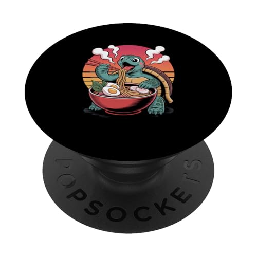 Kawaii-Schildkröte genießt japanische Ramen-Nudeln PopSockets Klebender PopGrip Kawaii-Schildkröte genießt japanische Ramen-Nudeln PopSockets Klebender PopGrip von Mix Web Shop - Ramen