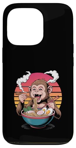 Niedlicher Kawaii-Affe genießt japanische Ramen-Nudeln Hülle für iPhone 13 Pro von Mix Web Shop - Ramen