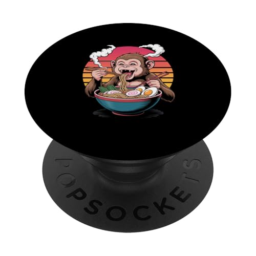 Niedlicher Kawaii-Affe genießt japanische Ramen-Nudeln PopSockets Klebender PopGrip Niedlicher Kawaii-Affe genießt japanische Ramen-Nudeln PopSockets Klebender PopGrip von Mix Web Shop - Ramen