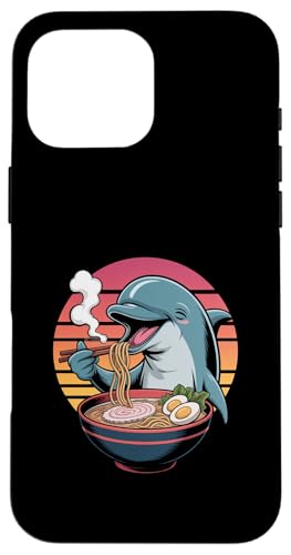 Niedlicher Kawaii-Delfin isst Ramen japanische Nudeln Hülle für iPhone 16 Pro Max von Mix Web Shop - Ramen