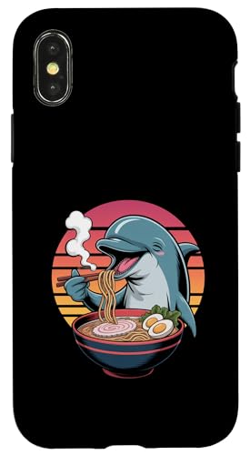 Niedlicher Kawaii-Delfin isst Ramen japanische Nudeln Hülle für iPhone X/XS Niedlicher Kawaii-Delfin isst Ramen japanische Nudeln Hülle für iPhone X/XS von Mix Web Shop - Ramen