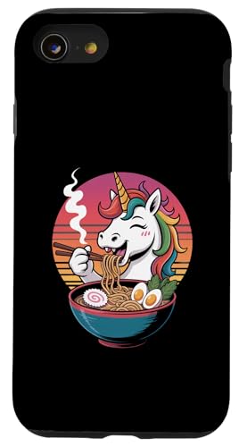 Niedliches Kawaii-Einhorn isst japanische Ramen-Nudeln Hülle für iPhone SE (2020) / 7 / 8 von Mix Web Shop - Ramen