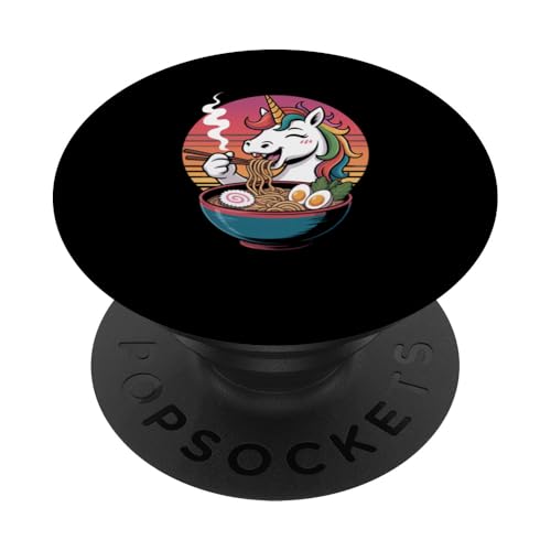 Niedliches Kawaii-Einhorn isst japanische Ramen-Nudeln PopSockets Klebender PopGrip Niedliches Kawaii-Einhorn isst japanische Ramen-Nudeln PopSockets Klebender PopGrip von Mix Web Shop - Ramen