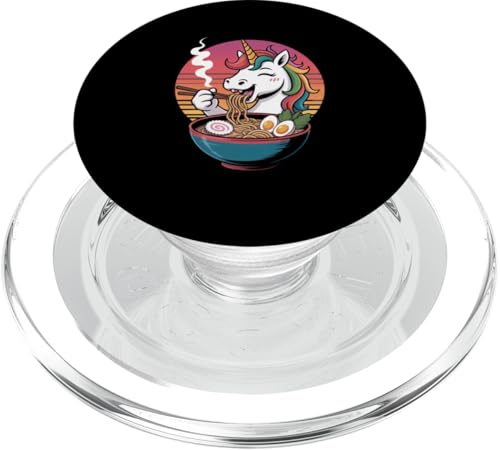 Niedliches Kawaii-Einhorn isst japanische Ramen-Nudeln PopSockets PopGrip für MagSafe von Mix Web Shop - Ramen