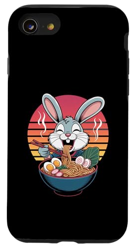 Niedliches Kawaii-Kaninchen genießt japanische Ramen-Nudeln Hülle für iPhone SE (2020) / 7 / 8 von Mix Web Shop - Ramen