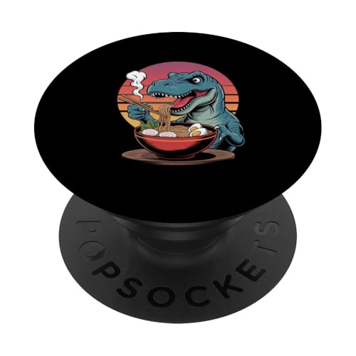 T-Rex Dinosaurier genießen japanische Ramen Nudeln Kawaii PopSockets Klebender PopGrip T-Rex Dinosaurier genießen japanische Ramen Nudeln Kawaii PopSockets Klebender PopGrip von Mix Web Shop - Ramen