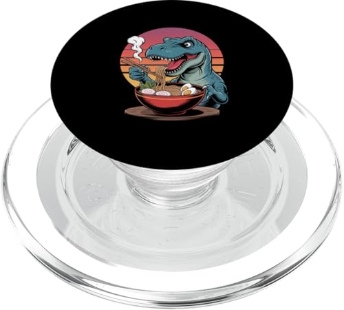 T-Rex Dinosaurier genießen japanische Ramen Nudeln Kawaii PopSockets PopGrip für MagSafe T-Rex Dinosaurier genießen japanische Ramen Nudeln Kawaii PopSockets PopGrip für MagSafe von Mix Web Shop - Ramen