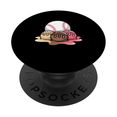 Baseball Drip Ice Cream Streusel Dripping Sports PopSockets Klebender PopGrip von Mix Web Shop - Sports Drip