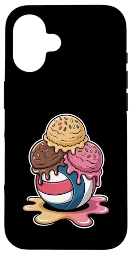 Volleyball Drip Ice Cream Streusel Tropfsport Hülle für iPhone 16 von Mix Web Shop - Sports Drip