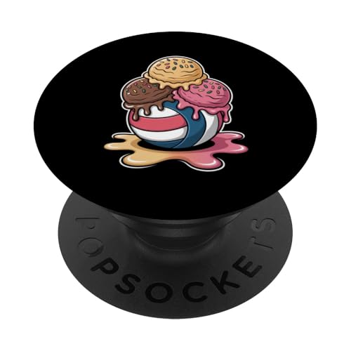 Volleyball Drip Ice Cream Streusel Tropfsport PopSockets Klebender PopGrip von Mix Web Shop - Sports Drip