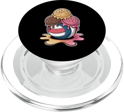 Volleyball Drip Ice Cream Streusel Tropfsport PopSockets PopGrip für MagSafe Volleyball Drip Ice Cream Streusel Tropfsport PopSockets PopGrip für MagSafe von Mix Web Shop - Sports Drip