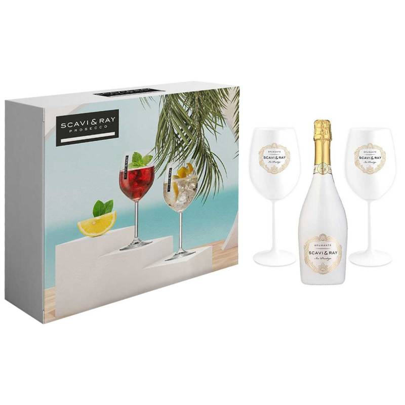 Scavi & Ray ICE Prestige Geschenkset (Prosecco Flasche 75cl 2x ICE Glässer) von MixCompany