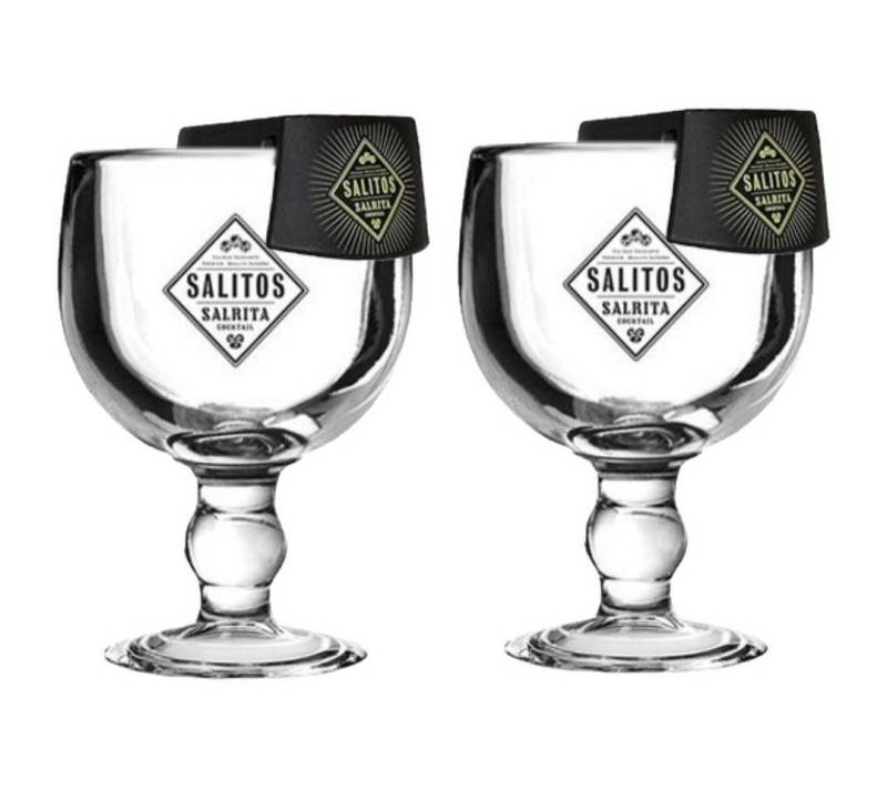 Mixcompany Flaschenhalter SALITOS Salrita Cocktailglas Set – 2 Gläser + 2 Flaschenhalter von Mixcompany