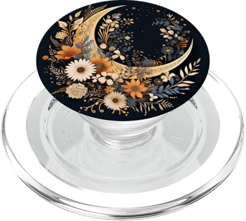 Boho Mond Und Wildblumen PopSockets PopGrip für MagSafe von Mixed Flower Bouquet Floral Pattern