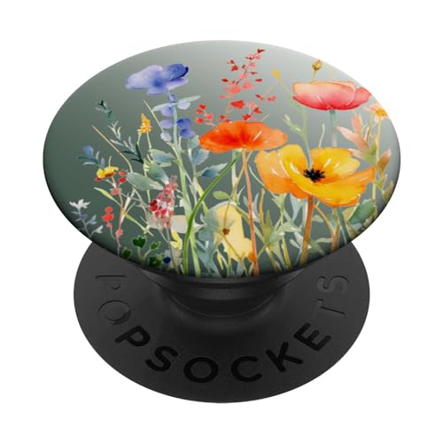 Wildblumen-Aquarell-Muster PopSockets Klebender PopGrip Wildblumen-Aquarell-Muster PopSockets Klebender PopGrip von Mixed Flower Bouquet Floral Pattern