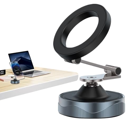 Mixnexorad Vakuum Magnet Handyhalter | Autotaugliche Magnet Halterung - 360-Grad Drehbar, Zusammenklappbare Handyhalterung Universell Für Alle Smartphones Mit Dashboard Halterung von Mixnexorad