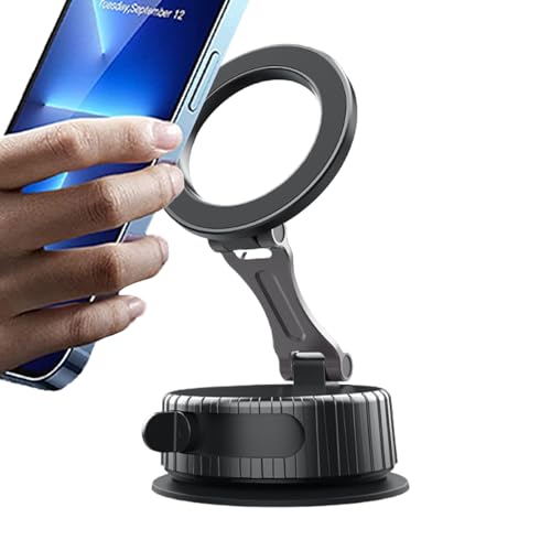 Mixnexorad Vakuummagnetischer Telefonhalter, Vakuum -Telefon -Mount - Vakuummagnetauto -Telefon Mount | Faltbarer rotierbarer Mobiltelefonständer, starker mobiler Ständer für alle Fahrzeugmodelle von Mixnexorad