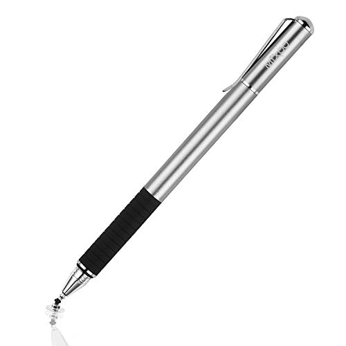 Mixoo Stift Präzision Disc Eingabestift Touchstift Stylus 2 in 1 Kapazitive Touchscreen Stift, kompatibel für Smartphones &Tablets (Grau) von Mixoo