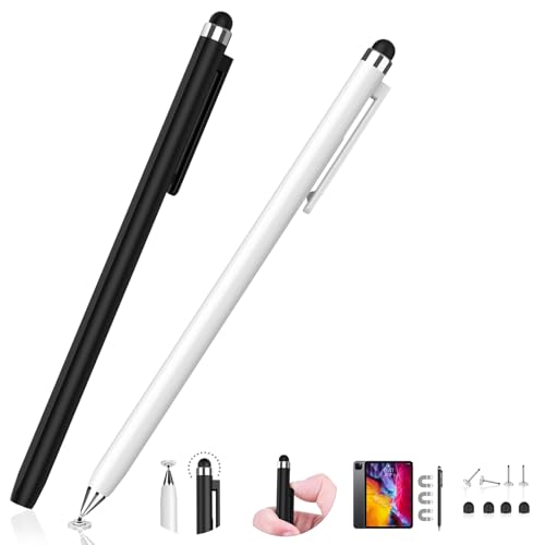 Mixoo Upgrade Stift für Tablet, Touchscreen Stift für Ipad, 2PCS Stylus Pen für Alle Tablets+8 Pencil Spitze, Hohe Präzision/Empfindlichkeit von Mixoo