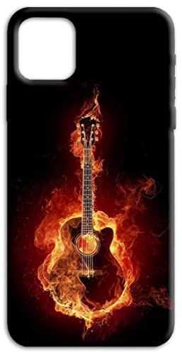 Mixroom - Schutzhülle Back Case aus weichem TPU Silikon für Motorola Edge 60 PRO Fantasia Fire Gitarre D62 von Mixroom