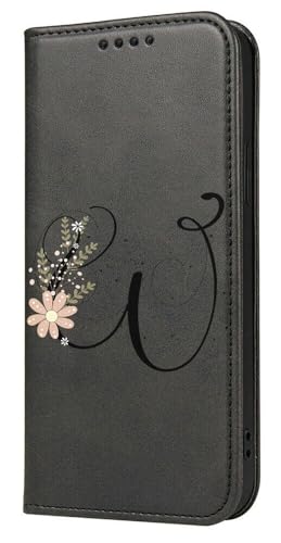 Mixroom - Schutzhülle Cover Case im Bookstyle für Samsung Galaxy A15 mit Stand aus Kunstleder Magnetverschluss Brieftasche Innenteil aus weichem TPU Muster W mit Blumen von Mixroom