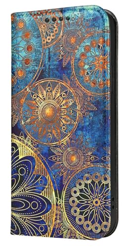 Mixroom - Schutzhülle für Redmi 7 mit Ständer aus Kunstleder, Magnetverschluss, innerer Teil aus weichem TPU, Motiv: Mandala-Motiv, Gold 121 Mixroom - Schutzhülle für Redmi 7 mit Ständer aus Kunstleder, Magnetverschluss, innerer Teil aus weichem TPU, Motiv: Mandala-Motiv, Gold 121 von Mixroom